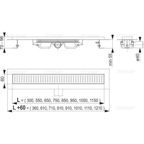 Желоб Alca Plast APZ 101- 300 Желоб Alca Plast APZ 101- 300