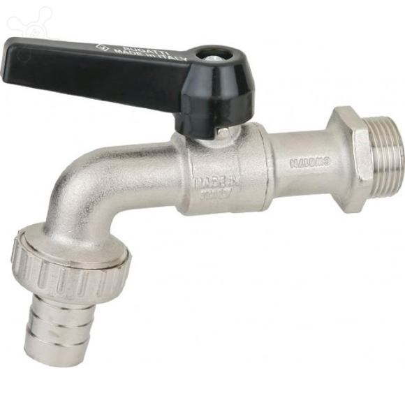 Кран BUGATTI Alaska со штуцером 1/2 c ручкой (691) Кран BUGATTI Alaska со штуцером 1/2 c ручкой (691)