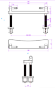 Комплект крепления крышки КВ к унитазу ( 1 планка+2 заглушки, винта, шайбы и гайки )  белый