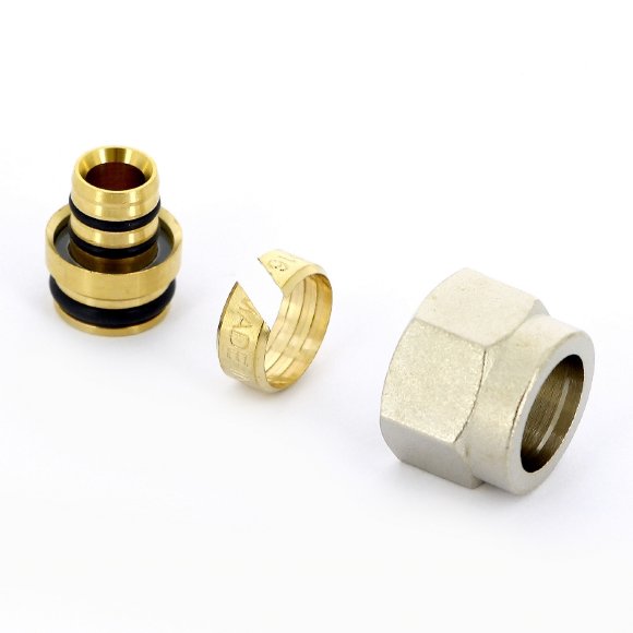 Соединитель обжим-В Uni-Fitt 16(2.0) х 1/2" конус, для коллекторов серии 40X и 42X