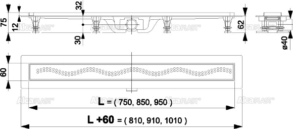 Желоб Alca Plast APZ 8- 750