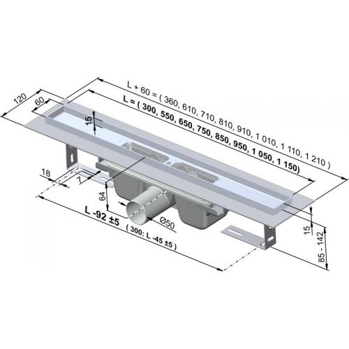 Желоб Alca Plast APZ 1- 850 Желоб Alca Plast APZ 1- 850