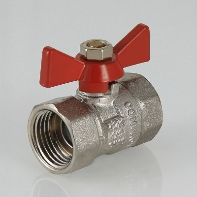 Кран шаровой VALTEC бабочка 1/2" внутренняя-внутренняя Кран шаровой VALTEC бабочка 1/2" внутренняя-внутренняя