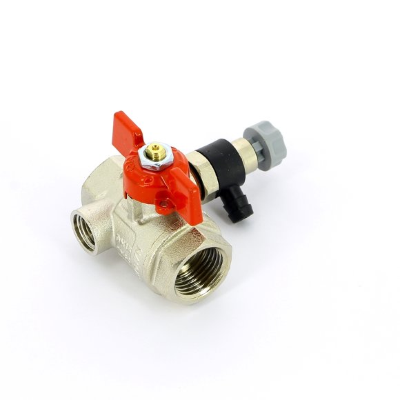 Кран шаровой ВВ с дренажным вентилем UNI-FITT 1/2" заглушка 1/4" бабочка Кран шаровой ВВ с дренажным вентилем UNI-FITT 1/2" заглушка 1/4" бабочка