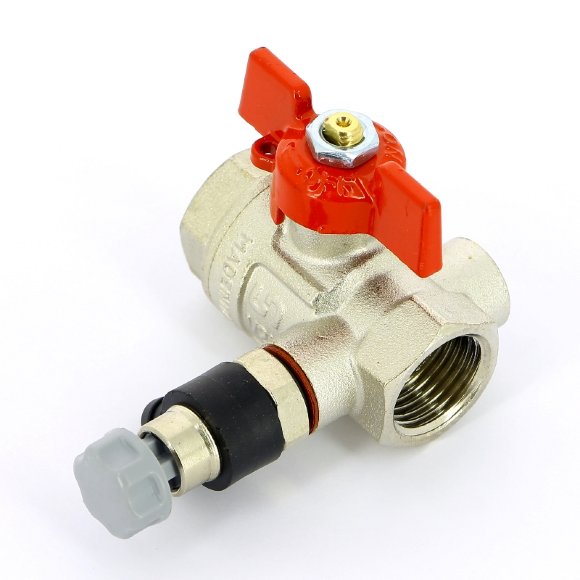 Кран шаровой ВВ с дренажным вентилем UNI-FITT 1/2" заглушка 1/4" бабочка Кран шаровой ВВ с дренажным вентилем UNI-FITT 1/2" заглушка 1/4" бабочка
