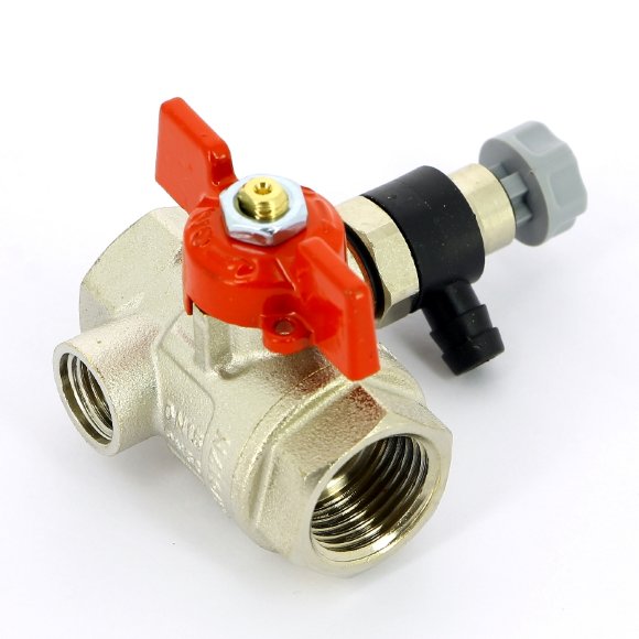 Кран шаровой ВВ с дренажным вентилем UNI-FITT 1/2" заглушка 1/4" бабочка Кран шаровой ВВ с дренажным вентилем UNI-FITT 1/2" заглушка 1/4" бабочка