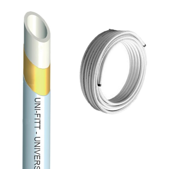Труба металлопластиковая Universal series PEX-b UNI-FITT 20х2мм бухта 100м Труба металлопластиковая Universal series PEX-b UNI-FITT 20х2мм бухта 100м