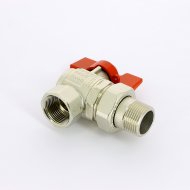 Кран угловой полнопроходной бабочка UNI-FITT НВ 3/4" с разъемным соединением для коллекторных групп