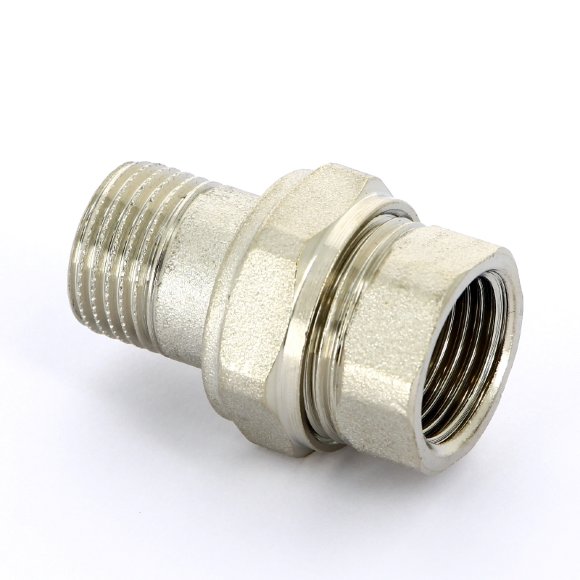 Разъемное соединение НВ никелированное с прокладкой O-ring UNI-FITT 1/2" прямое Разъемное соединение НВ никелированное с прокладкой O-ring UNI-FITT 1/2" прямое