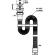 ОРИО сифон гофрированный 1 1/2 х 40 черный, длина 1000мм (переходник на 50 мм)