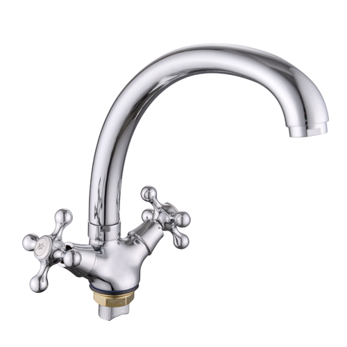 Смеситель Lucky Tap д/кух лат.1/2", кер., излив утолщ. 20см гайка KDM-2008А-02-69 Смеситель Lucky Tap д/кух лат.1/2", кер., излив утолщ. 20см гайка KDM-2008А-02-69