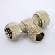 Тройник обжим-Н никелированный UNI-FITT 16х1/2"х16 Тройник обжим-Н никелированный UNI-FITT 16х1/2"х16
