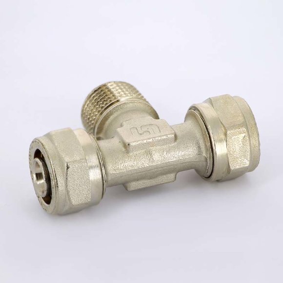 Тройник обжим-Н никелированный UNI-FITT 16х1/2"х16 Тройник обжим-Н никелированный UNI-FITT 16х1/2"х16