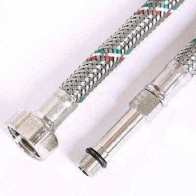 Гибкая подводка для смесителя UNI-FITT МL10х1 - 1/2" 120 см оплетка из нержавеющей стали Гибкая подводка для смесителя UNI-FITT МL10х1 - 1/2" 120 см оплетка из нержавеющей стали
