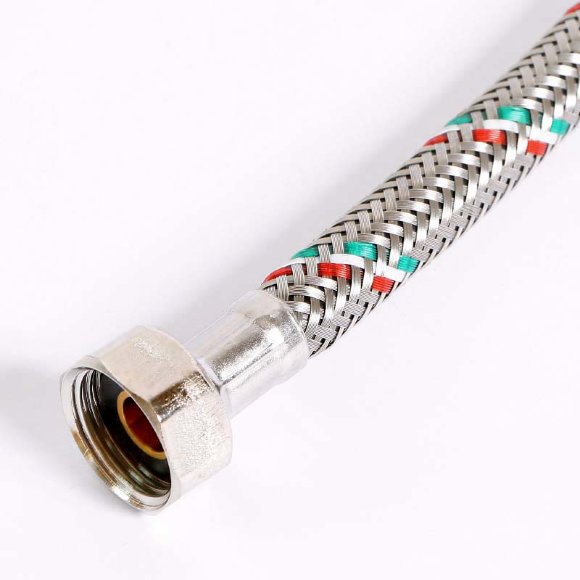 Гибкая подводка для смесителя UNI-FITT МL10х1 - 1/2" 120 см оплетка из нержавеющей стали Гибкая подводка для смесителя UNI-FITT МL10х1 - 1/2" 120 см оплетка из нержавеющей стали
