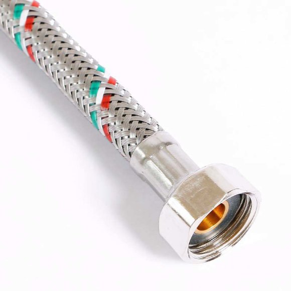 Гибкая подводка для смесителя UNI-FITT МL10х1 - 1/2" 80 см оплетка из нержавеющей стали Гибкая подводка для смесителя UNI-FITT МL10х1 - 1/2" 80 см оплетка из нержавеющей стали