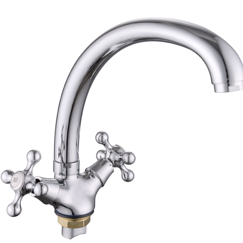 Смеситель Lucky Tap д/кух 1/2", излив утолщ. 20см, гайка KDM-2008AS-02-58 Смеситель Lucky Tap д/кух 1/2", излив утолщ. 20см, гайка KDM-2008AS-02-58