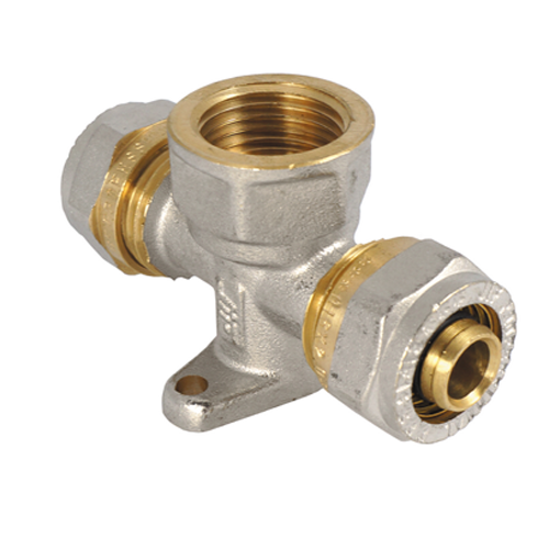 Тройник с креплением 16*1/2"*16 ц/в/ц (водорозетка проходная) JIF 111 NB  (5/80)