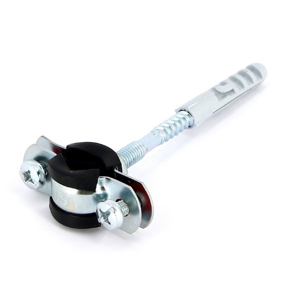 Хомут с резиновым уплотнителем, шпилькой и дюбелем UNI-FITT 3/8" (15-19 мм)