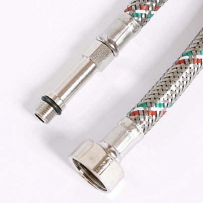 Гибкая подводка для смесителя UNI-FITT МL10х1 - 1/2" 100 см оплетка из нержавеющей стали Гибкая подводка для смесителя UNI-FITT МL10х1 - 1/2" 100 см оплетка из нержавеющей стали