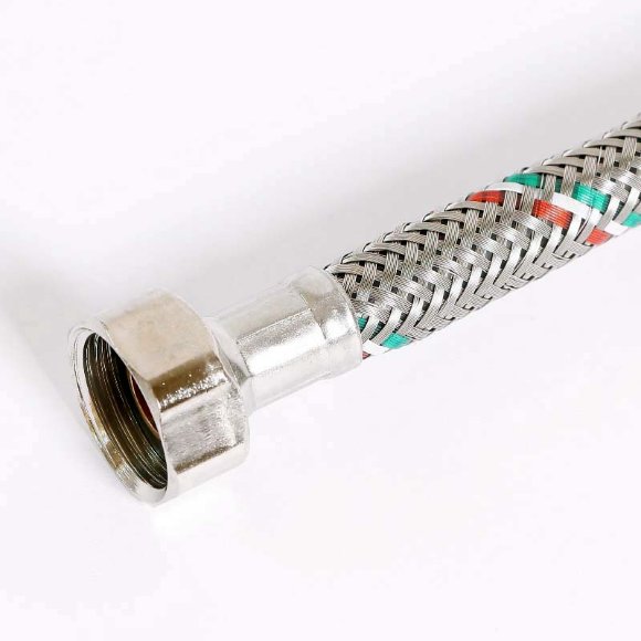 Гибкая подводка для смесителя UNI-FITT МL10х1 - 1/2" 100 см оплетка из нержавеющей стали Гибкая подводка для смесителя UNI-FITT МL10х1 - 1/2" 100 см оплетка из нержавеющей стали