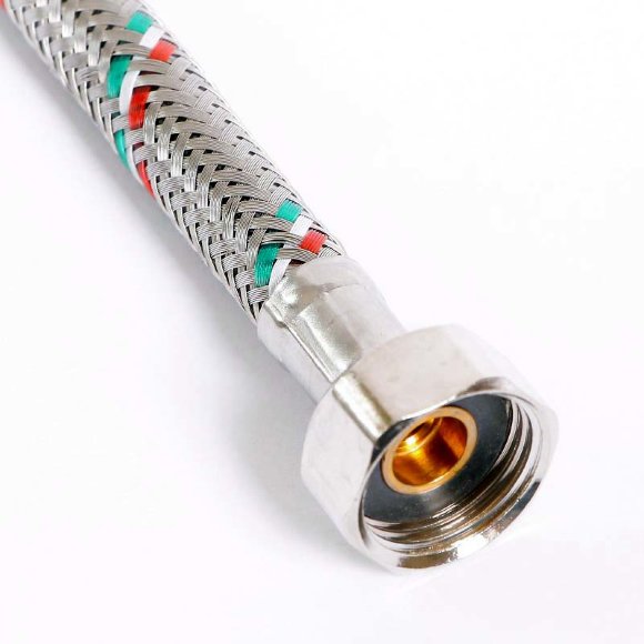 Гибкая подводка для смесителя UNI-FITT МL10х1 - 1/2" 50 см оплетка из нержавеющей стали Гибкая подводка для смесителя UNI-FITT МL10х1 - 1/2" 50 см оплетка из нержавеющей стали