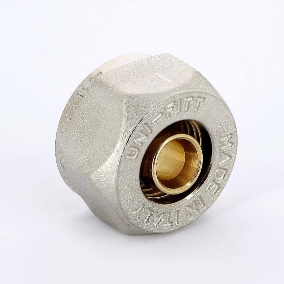 Соединитель обжим-В никелированный евроконус UNI-FITT 16х3/4"ЕК Соединитель обжим-В никелированный евроконус UNI-FITT 16х3/4"ЕК