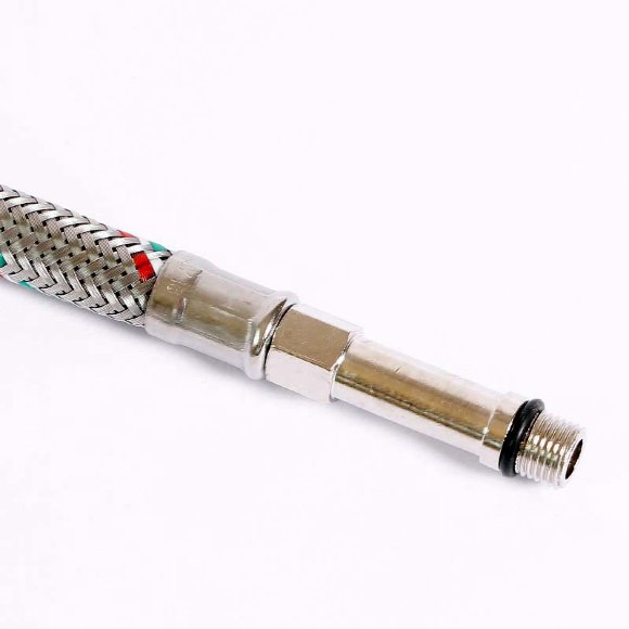 Гибкая подводка для смесителя UNI-FITT МL10х1 - 1/2" 60 см оплетка из нержавеющей стали Гибкая подводка для смесителя UNI-FITT МL10х1 - 1/2" 60 см оплетка из нержавеющей стали