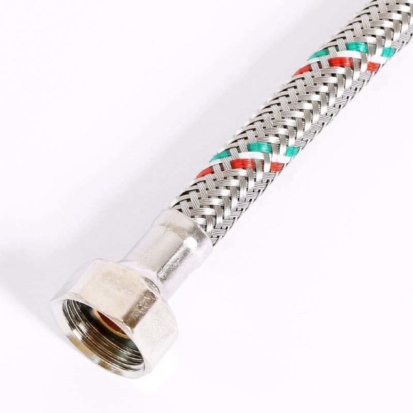 Гибкая подводка для смесителя UNI-FITT МL10х1 - 1/2" 60 см оплетка из нержавеющей стали Гибкая подводка для смесителя UNI-FITT МL10х1 - 1/2" 60 см оплетка из нержавеющей стали