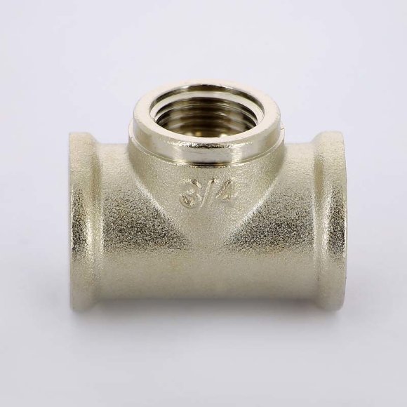 Тройник В никелированный UNI-FITT 3/4"x1/2"x3/4"