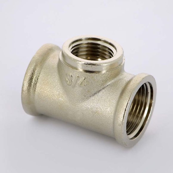 Тройник В никелированный UNI-FITT 3/4"x1/2"x3/4"