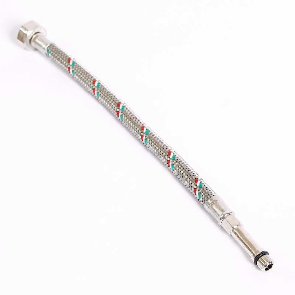 Гибкая подводка для смесителя UNI-FITT МL10х1 - 1/2" 30 см оплетка из нержавеющей стали Гибкая подводка для смесителя UNI-FITT МL10х1 - 1/2" 30 см оплетка из нержавеющей стали