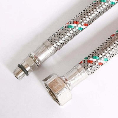 Гибкая подводка для смесителя UNI-FITT М10х1 - 1/2" 150 см оплетка из нержавеющей стали Гибкая подводка для смесителя UNI-FITT М10х1 - 1/2" 150 см оплетка из нержавеющей стали