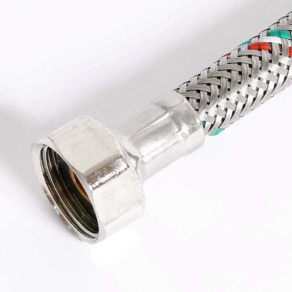 Гибкая подводка для смесителя UNI-FITT М10х1 - 1/2" 150 см оплетка из нержавеющей стали Гибкая подводка для смесителя UNI-FITT М10х1 - 1/2" 150 см оплетка из нержавеющей стали