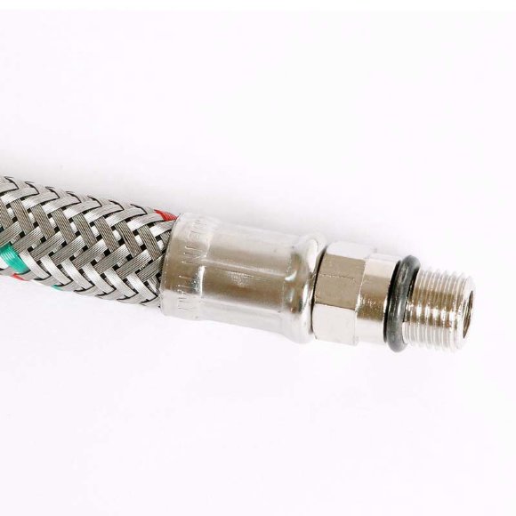 Гибкая подводка для смесителя UNI-FITT М10х1 - 1/2" 120 см оплетка из нержавеющей стали Гибкая подводка для смесителя UNI-FITT М10х1 - 1/2" 120 см оплетка из нержавеющей стали