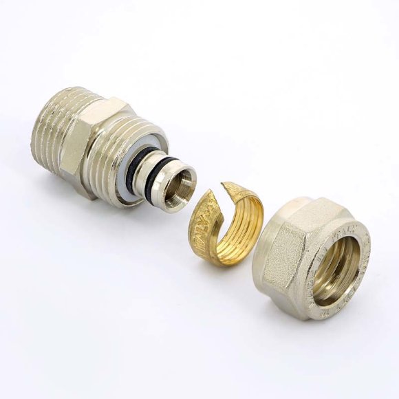 Муфта обжим-Н никелированная UNI-FITT 16х1/2" Муфта обжим-Н никелированная UNI-FITT 16х1/2"