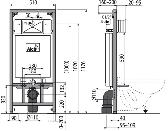 Система инстал. AlcaPlast AM101/1120 Система инстал. AlcaPlast AM101/1120