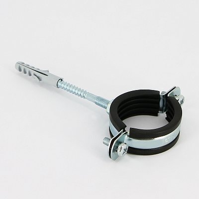 Хомут с резиновым уплотнителем, шпилькой и дюбелем UNI-FITT 1 1/4” (40-45 мм) Хомут с резиновым уплотнителем, шпилькой и дюбелем UNI-FITT 1 1/4” (40-45 мм)