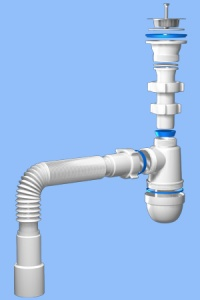 С 05 15 Сифон Ани 40  1 1/2" с гибк тр 40х40х50 Z