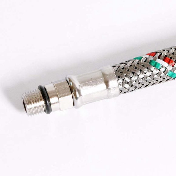 Гибкая подводка для смесителя UNI-FITT М10х1 - 1/2" 40 см оплетка из нержавеющей стали Гибкая подводка для смесителя UNI-FITT М10х1 - 1/2" 40 см оплетка из нержавеющей стали