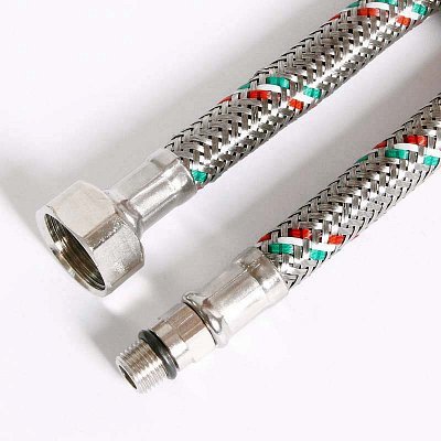Гибкая подводка для смесителя UNI-FITT М10х1 - 1/2" 60 см оплетка из нержавеющей стали Гибкая подводка для смесителя UNI-FITT М10х1 - 1/2" 60 см оплетка из нержавеющей стали