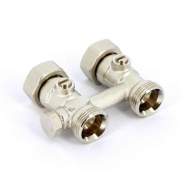 Узел радиаторный со встроенными кранами НВ UNI-FITT 3/4"EK х 3/4"EK с байпасом