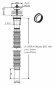 ОРИО гибкая труба с выпуском 1 1/4 х 32, с латунной гайкой (хром), длина 850мм