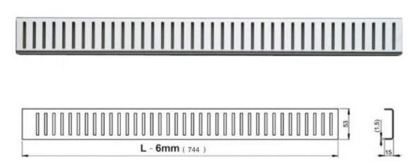Решетка   Alca Plast  PURE- 750M
