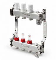 PRO AQUA Коллекторный блок с расходомерами 8 выходов, 480 мм, 1 x 3/4" PRO AQUA PRO AQUA Коллекторный блок с расходомерами 8 выходов, 480 мм, 1 x 3/4" PRO AQUA