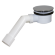 ОРИО сифон для душевого поддона, 1 1/2 х 90, высота  h=58 мм, пластик/хром, с переходной трубой 45 г