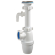 ОРИО сифон бутылочный 1 1/4 40, малый корпус с удлиненным патрубком, с одним отводом
