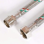 Гибкая подводка для воды UNI-FITT НВ 1/2" 100 см оплетка из нержавеющей стали Гибкая подводка для воды UNI-FITT НВ 1/2" 100 см оплетка из нержавеющей стали