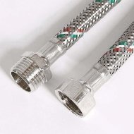 Гибкая подводка для воды UNI-FITT НВ 1/2" 40 см оплетка из нержавеющей стали