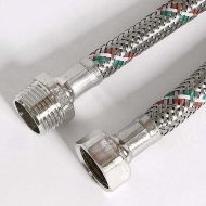 Гибкая подводка для воды UNI-FITT НВ 1/2" 50 см оплетка из нержавеющей стали Гибкая подводка для воды UNI-FITT НВ 1/2" 50 см оплетка из нержавеющей стали